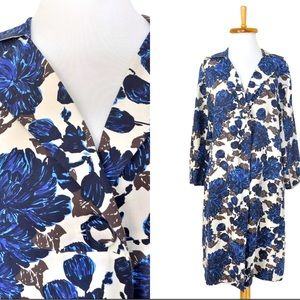 Boden Beautiful Silk Floral House Coat Women’s Medium